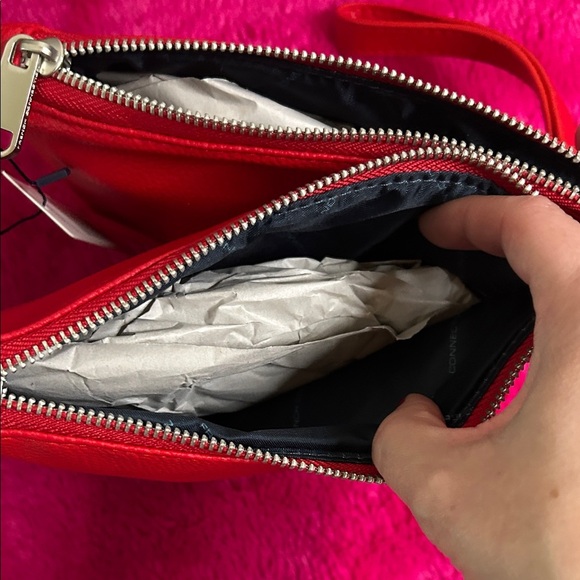 French Connection Vibrant Red Wristlet Clutch - Picture 7 of 7